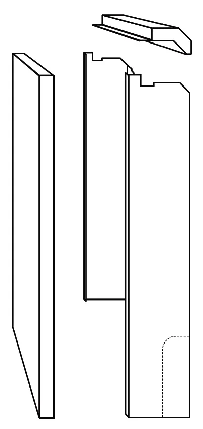 Jaga - Bekleding voor Linea Wand Plus - 950x1200mm - Verkeerswit soft touch - Type 16 en 15