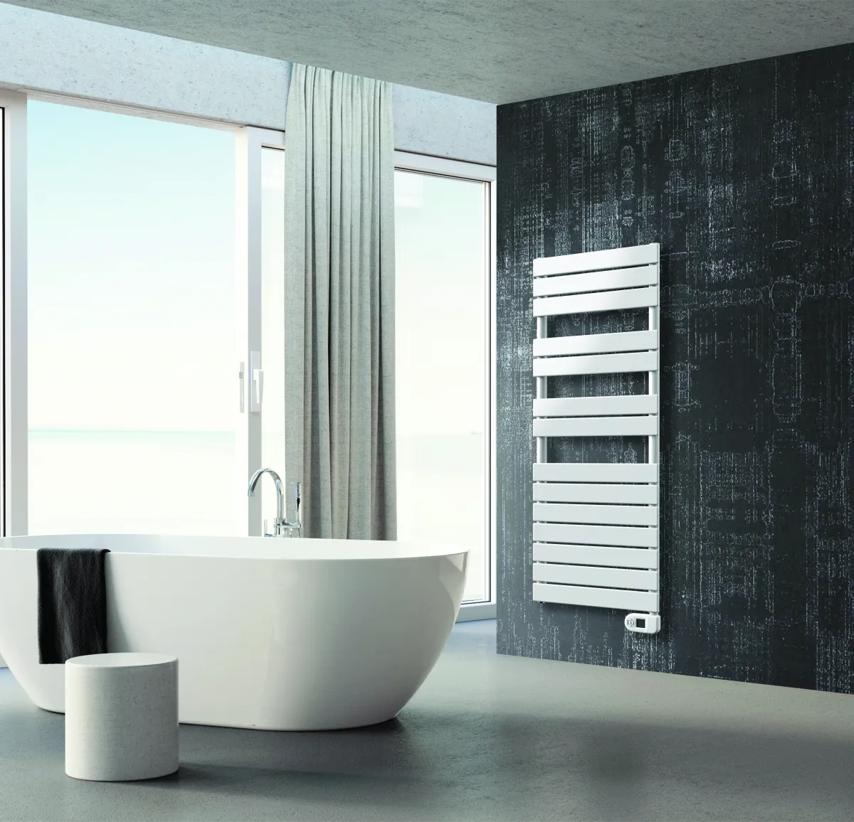 Henrad - Venice E - 1413x500x49 mm - 700 Watt - Wit