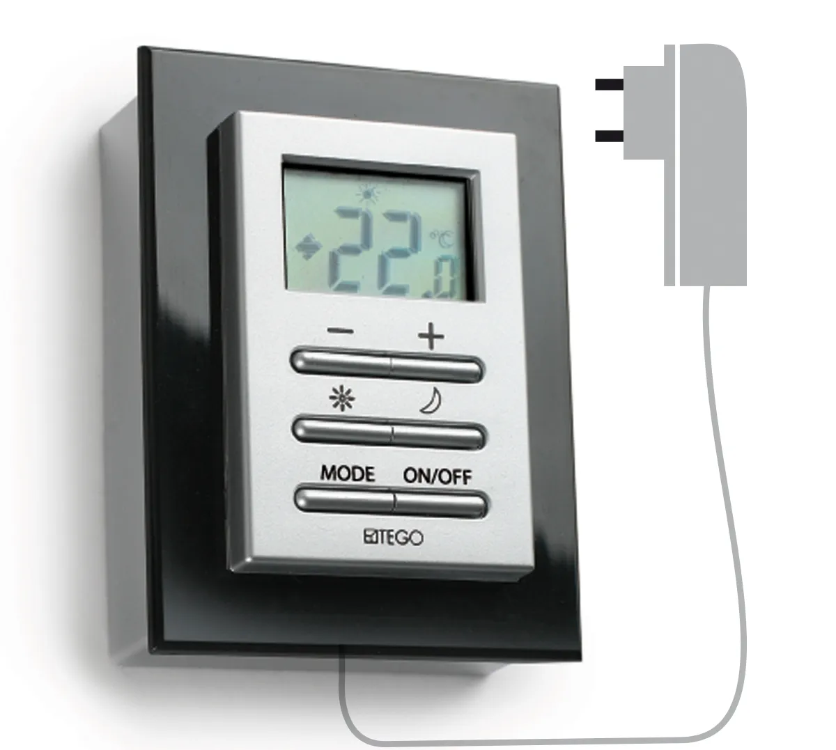 DRL - Roundline E-Comfort ECO Draadloze kamerthermostaat  RF master 230 V voeding