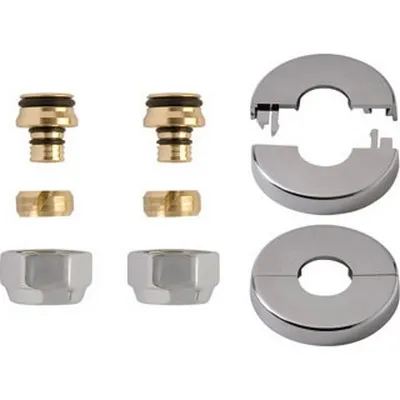 DRL - Aansluitset Ovus met 2 koppelingen t.b.v. 16x2mm AKB + rozetten chroom