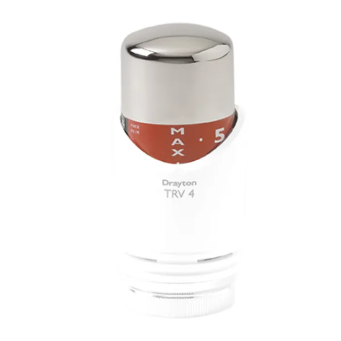 DRL - Drayton thermostaatkop - M30 x 1,5 - Wit/Chroom