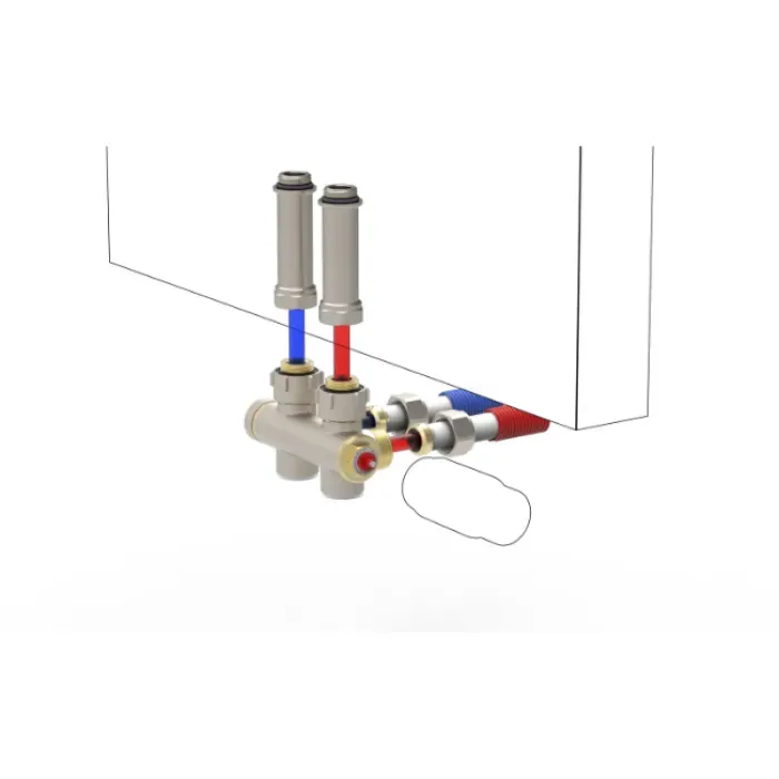 Jaga - Aansluitset 143 met Thermo-elektrische motor 230 VAC voor Staal/Koper buis - 12/1 - Verwarmen en koelen Jaga - Aansluitset 143 met Thermo-elektrische motor 230 VAC voor Staal/Koper buis - 12/1 - Verwarmen en koelen
