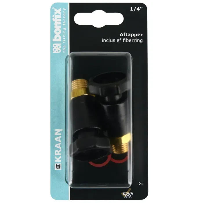 Bonfix - Blister Aftapper 1/4" met geïntegreerde O-ring