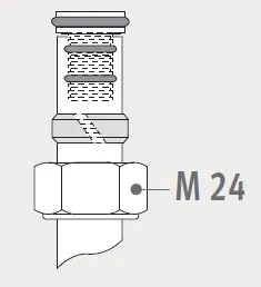 Jaga - Klemkoppeling voor Meerlagen/AluPEX buis - M24 x 1,5x16/2 - Vernikkeld