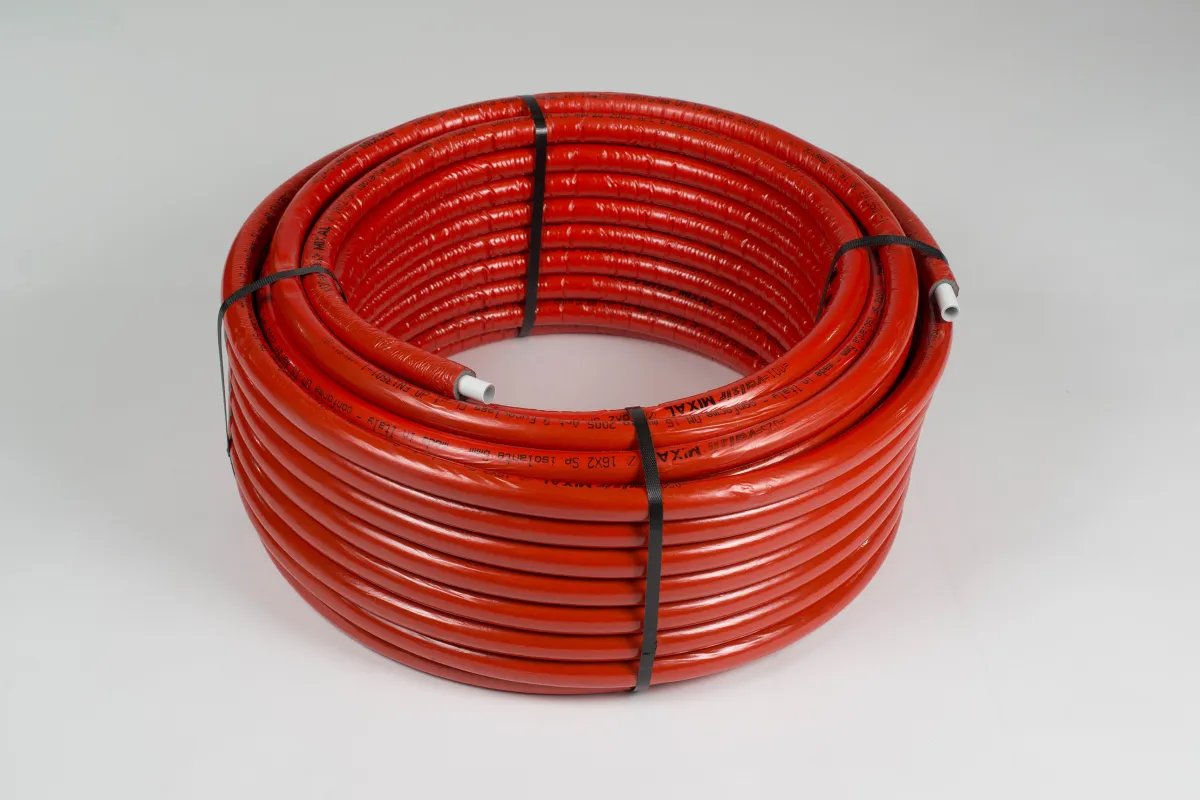 Valsir - Geïsoleerde ALU-PEX meerlagenbuis 20x2mm - 50m - Rood