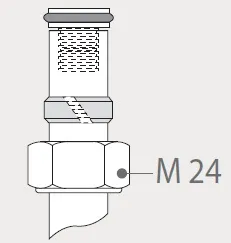 Jaga - Klemkoppeling voor Kunststof buis - M24 x 1,5x14/2 - Vernikkeld