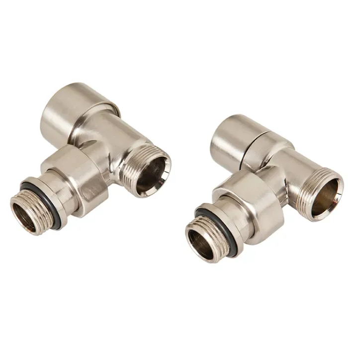 DRL - OVUS Designkraanset recht 1/2" (thermostatisch voorbereid) + voetventiel haaks 1/2" - RVS look