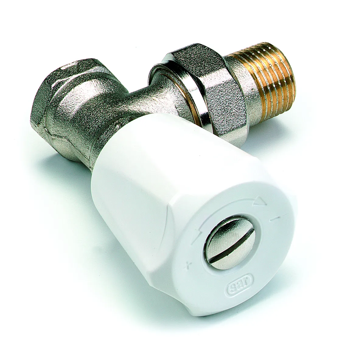 COMAP - Eurosar haaks handbediende radiatorkraan - dubbel instelbaar 3/8" - 3/8"