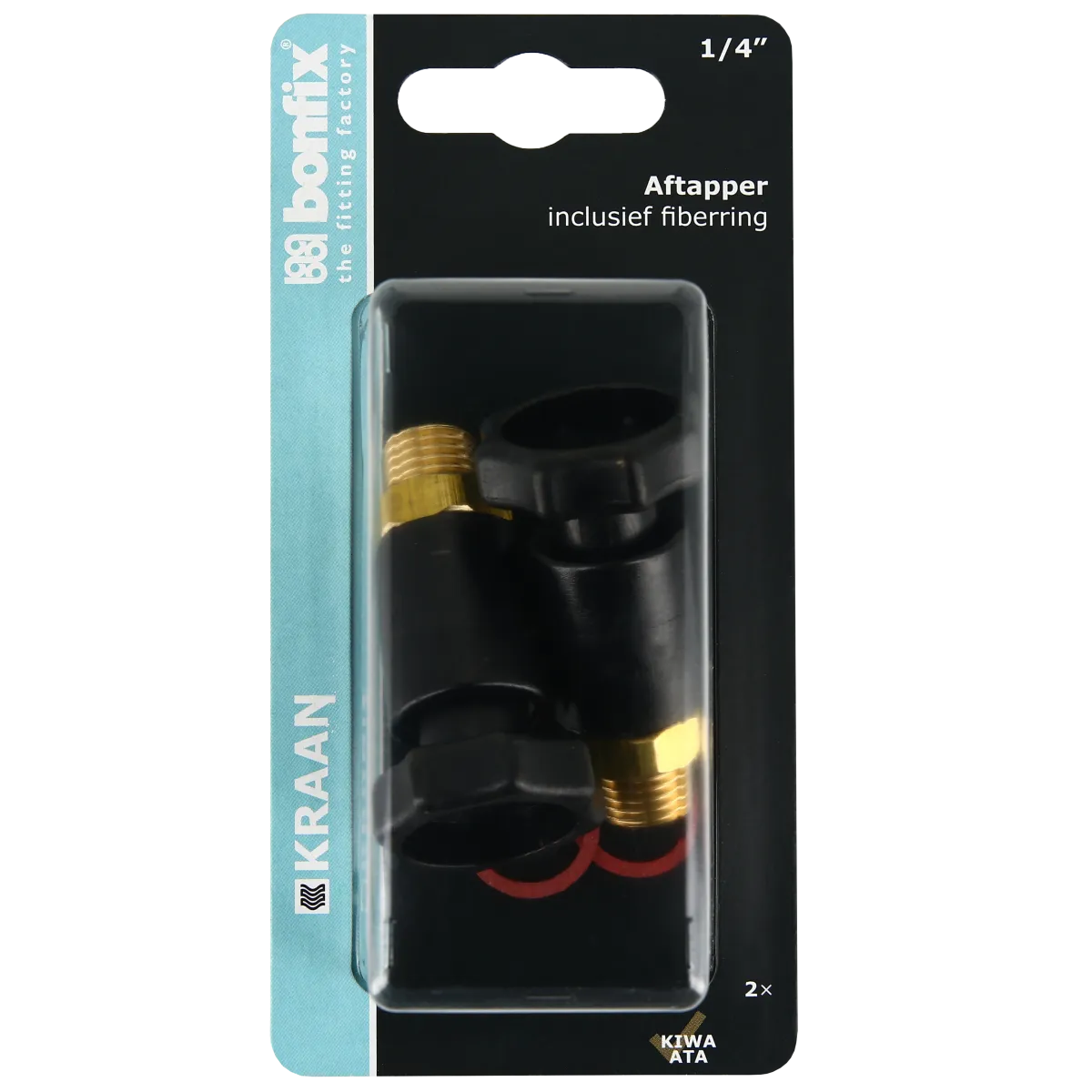 Bonfix - Blister Aftapper 1/4" met geïntegreerde O-ring