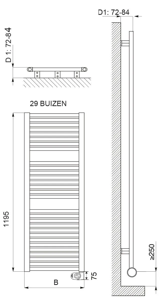 DRL - Claudia E-Comfort Mat Zwart - 1195x600mm - 900 Watt - Zwart