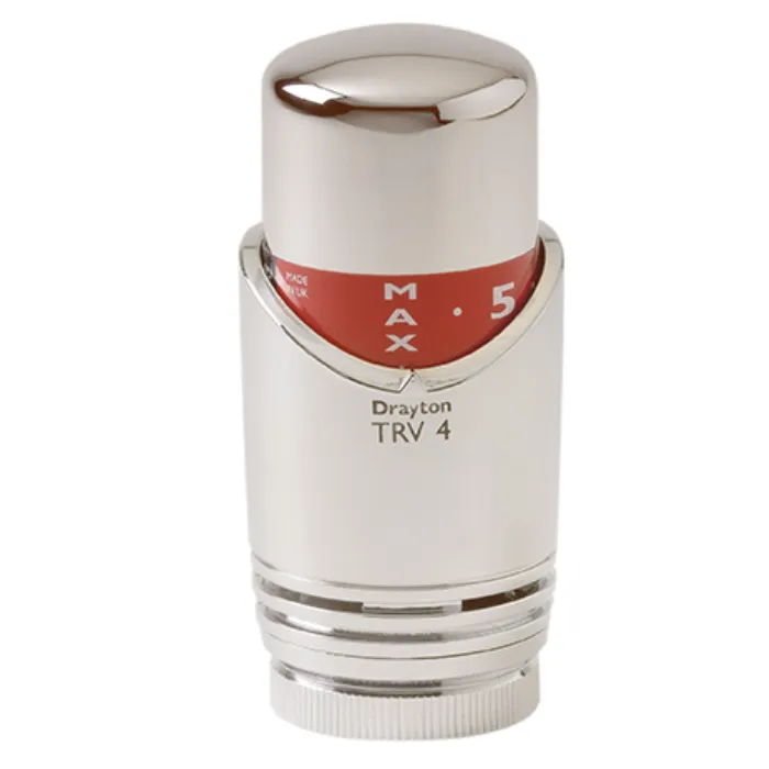 DRL - Drayton thermostaatkop -  M30 x 1,5 - Chroom/Chroom