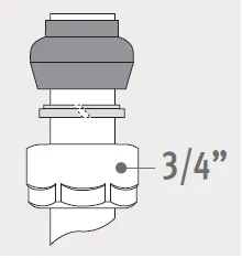 Jaga - Klemkoppeling voor Staal/koper buis - 3/4"x15/1 - Vernikkeld