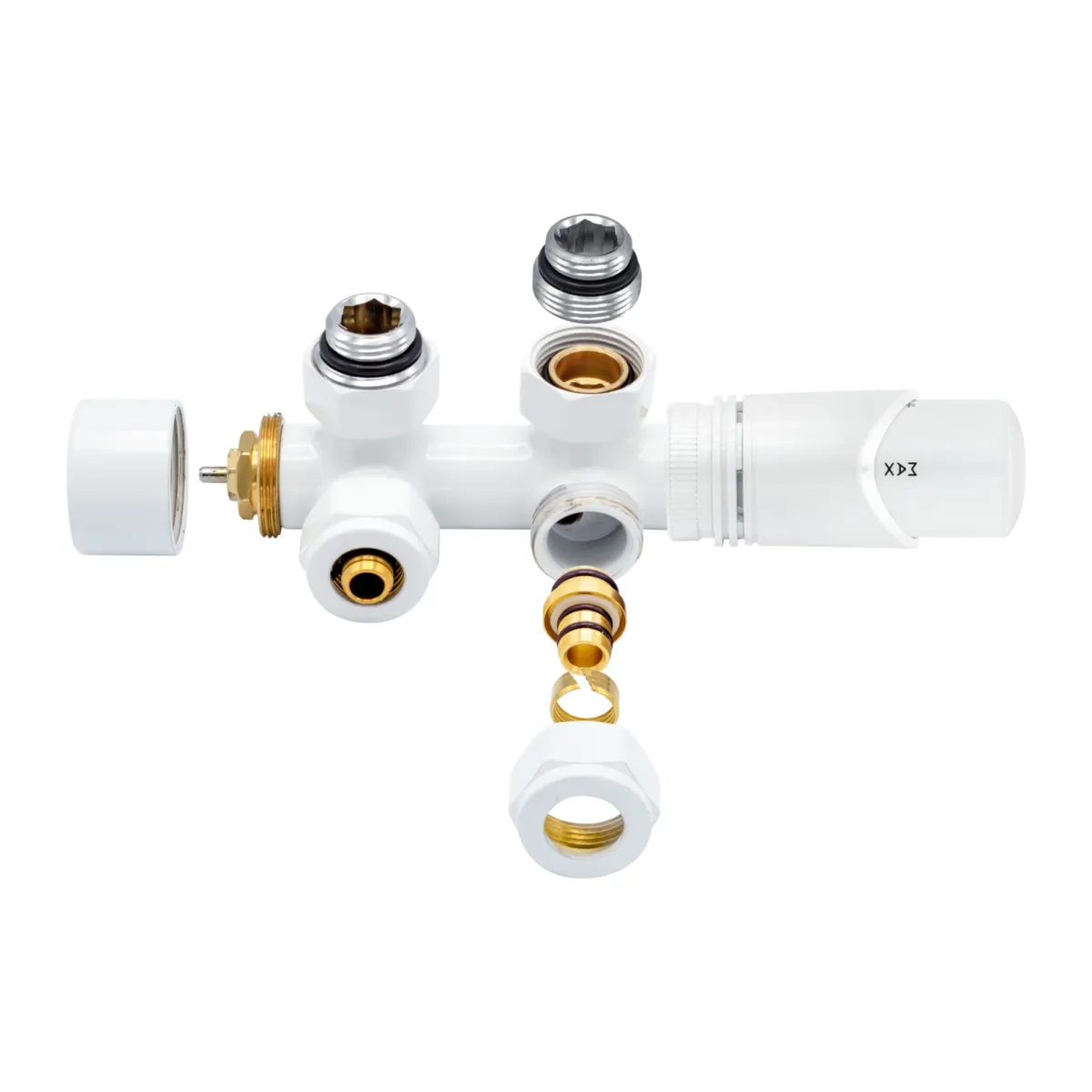 Belrad - Radiator middenaansluitset - Naar wand - Wit