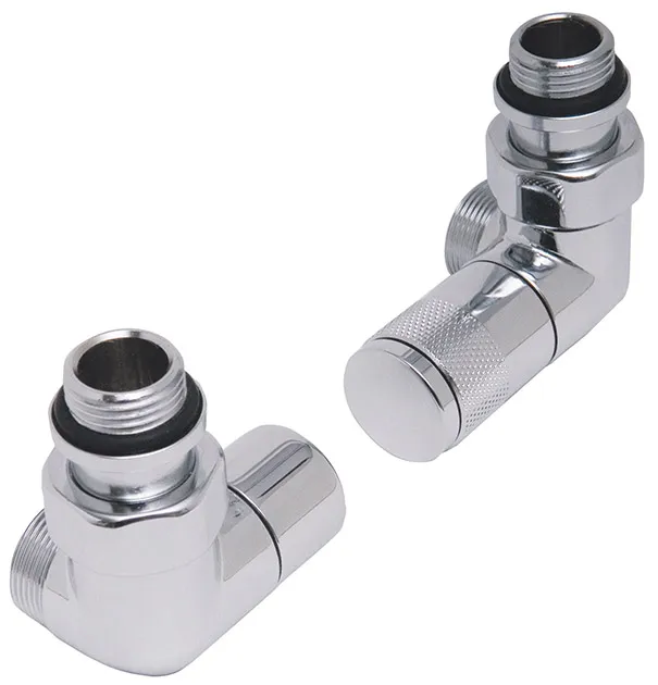 DRL - Kraan Tondera dubbel haaks 1/2" + voetventiel 1/2" dubbel haaks links - Chroom
