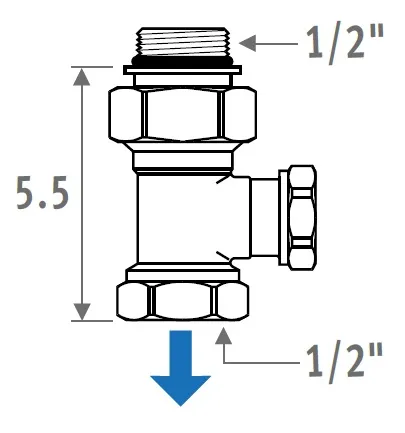 Jaga  - Regelafsluiter 1/2’’ (180°) - Recht