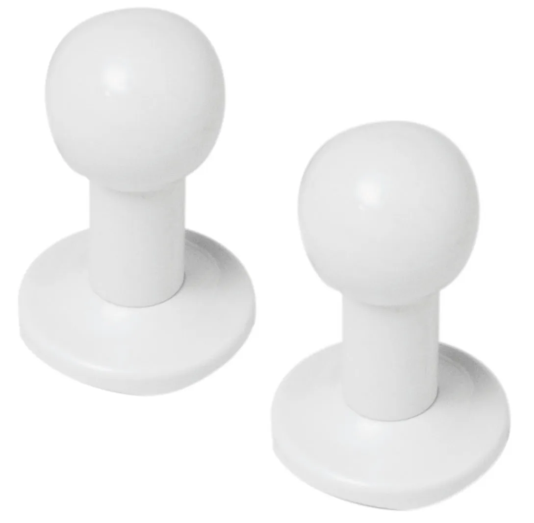 DRL Handdoek knop set van 2 stuks - Wit