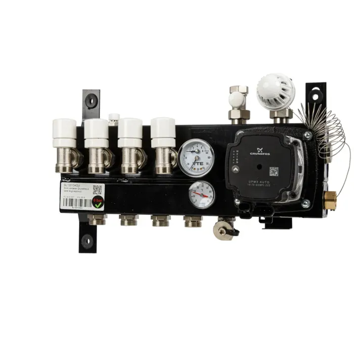 VTE - SLIM verdeler met A-label GRUNDFOS - 4 groeps