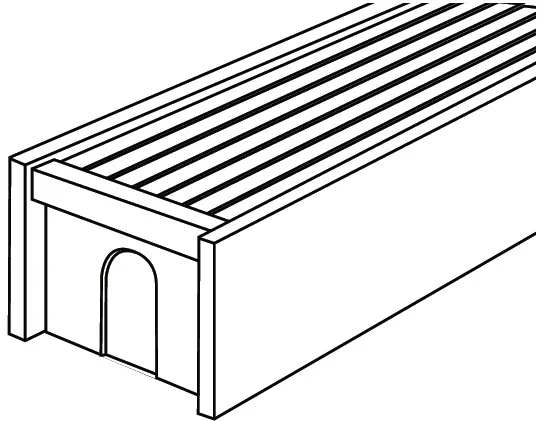 Jaga - Bekleding voor Mini Vrijstaand - 230x1400x180mm - Off-black - Type 16