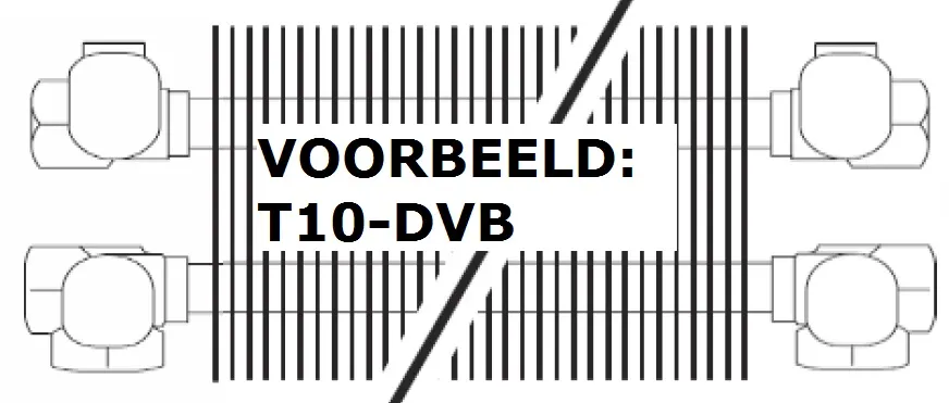 Jaga - Warmtewisselaar Doorverbinding - 413mm - Type 10