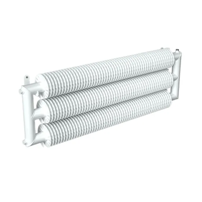 DRL Ribbenbuisradiator Muur Horizontaal - Type O3 - Uitwendige buisdiameter 32mm - 407x4800mm - 3 rib(ben) - 5299 Watt