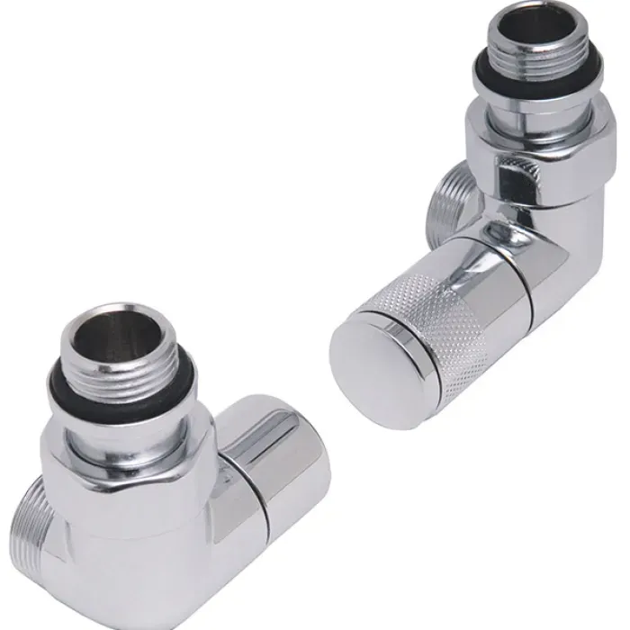 DRL - Kraan Tondera dubbel haaks 1/2" + voetventiel 1/2" dubbel haaks links - Chroom