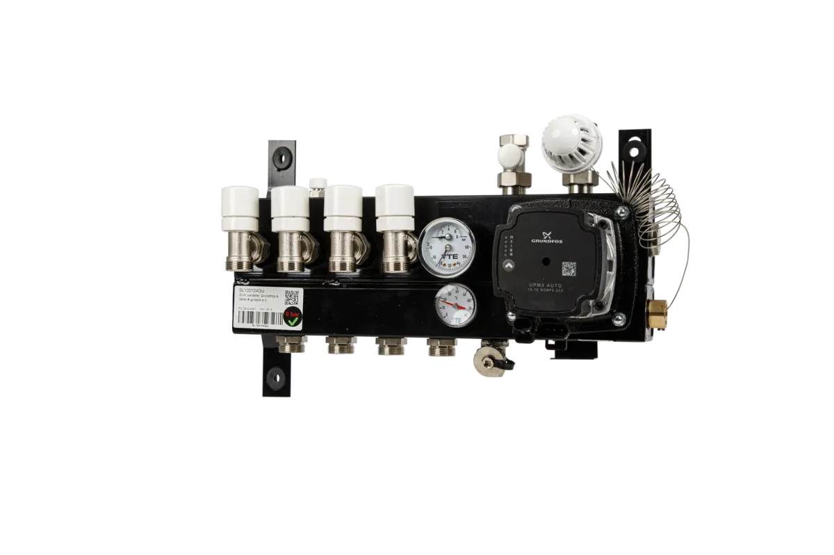 VTE - SLIM verdeler met A-label GRUNDFOS - 4 groeps