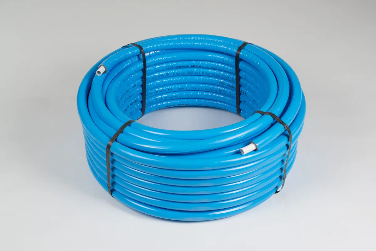 Valsir - Geïsoleerde ALU-PEX meerlagenbuis 16x2mm - 50m - Blauw