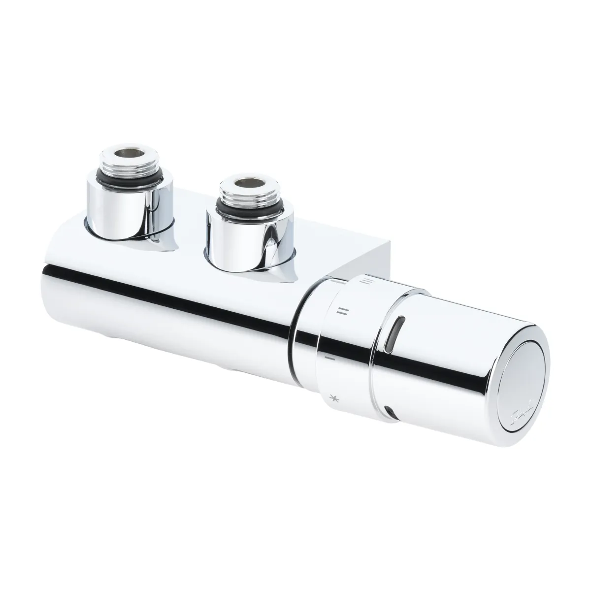 Radson - Design ventielset haaks VHX-D/RAX, incl. thermostaatkop - chroom