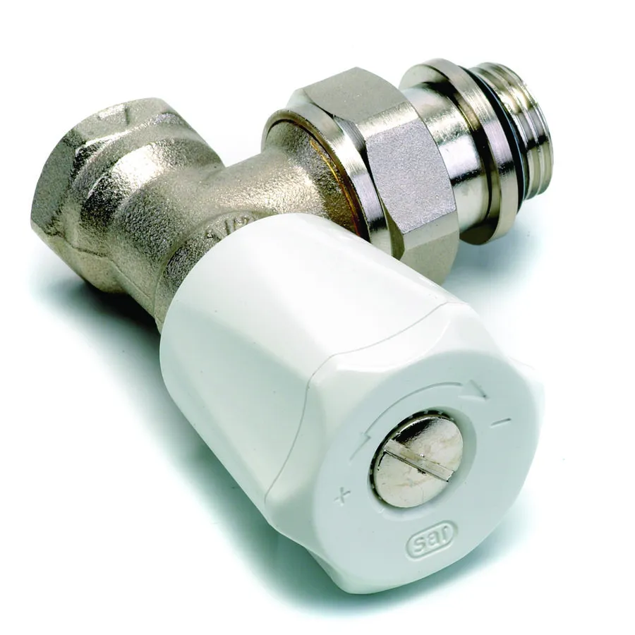 COMAP - Eurosar haaks handbediende radiatorkraan - dubbel instelbaar 1/2" - 1/2" - zelfdichtend staartstuk