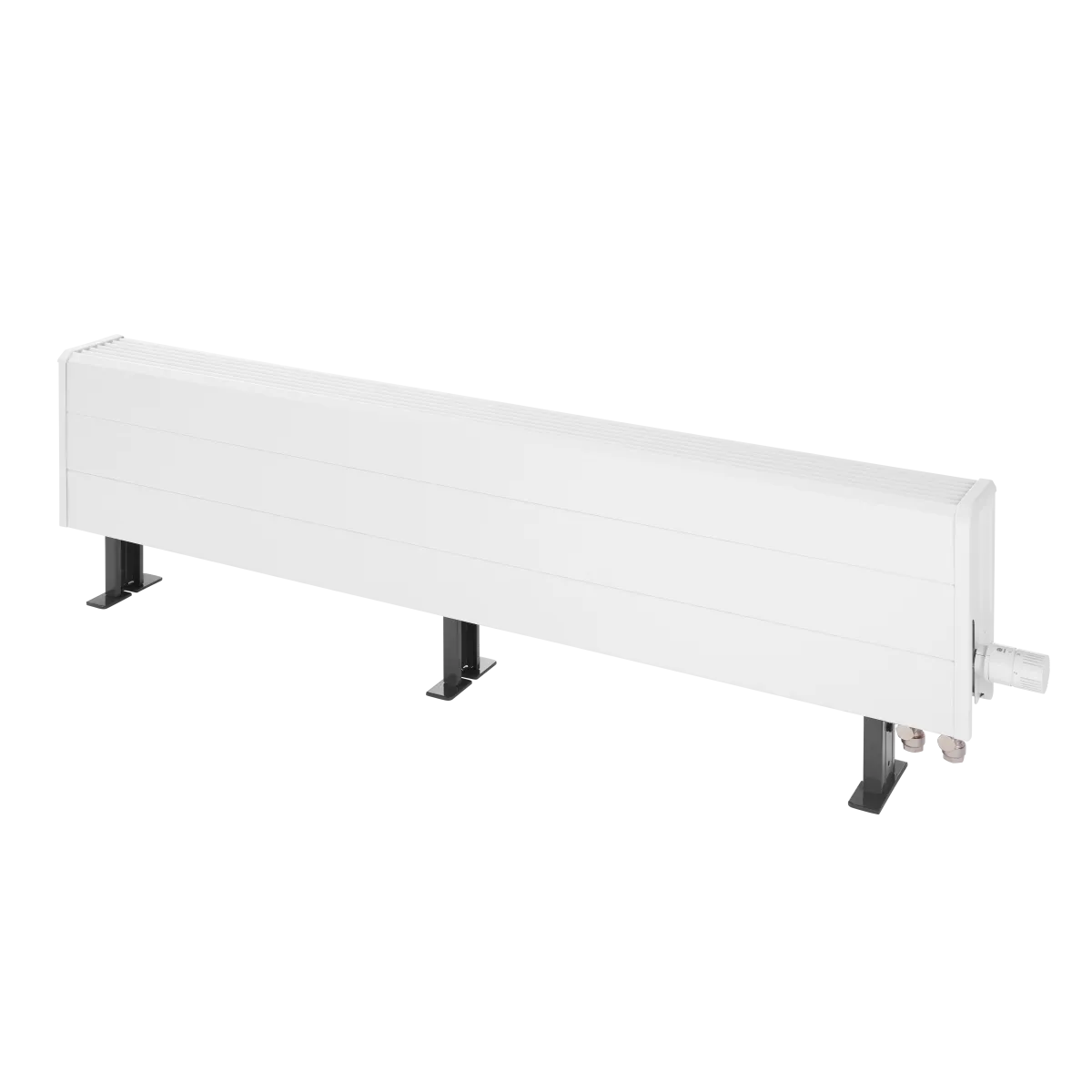 Jaga - Tempo Vrijstaand met verstelbare voet hoogte 13,5 tot 18,5cm - 200x1000mm - 1090 Watt - Type 15 - Zuiver wit soft touch