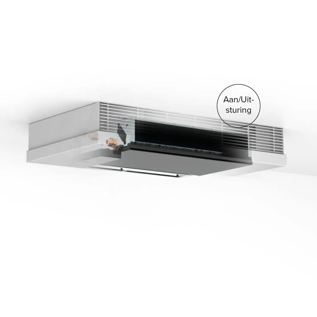 Jaga - Briza 12 Plafondmodel - Aan Uit - 2 Pijps - 410x950mm - 2749 Watt - Zandstraalgrijs
