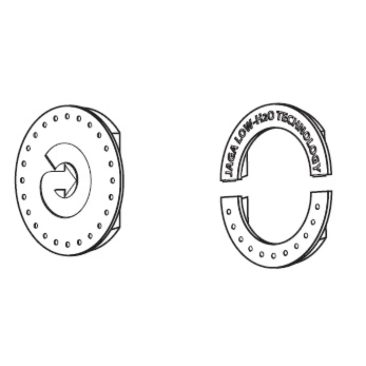 Jaga - Afdichtplaat Jaga-Logo Zilver voor  Strada wand
