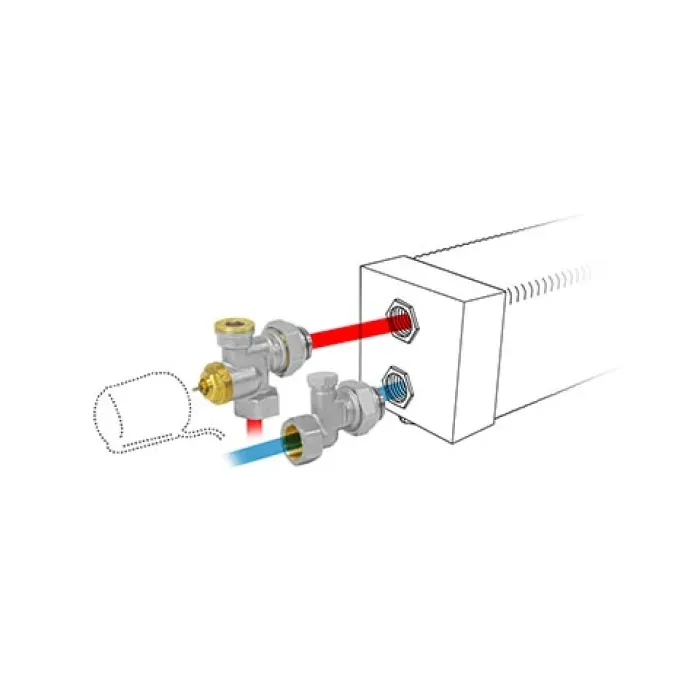 Jaga - Aansluitset 301 - Thermo-elektrische motor 230 VAC - voor Staal/Koper buis - 12/1 Jaga - Aansluitset 301 - Thermo-elektrische motor 230 VAC - voor Staal/Koper buis - 12/1
