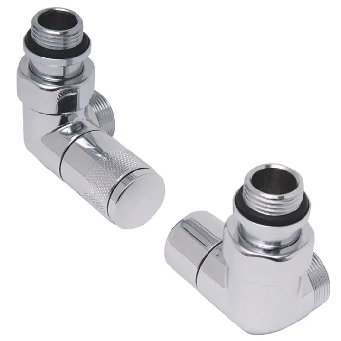DRL - Kraan Tondera dubbel haaks 1/2" + voetventiel 1/2"dubbel haaks rechts - Chroom